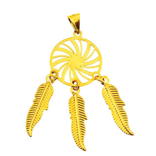 copy of Złoty wisiorek zawieszka rozeta ażurowa