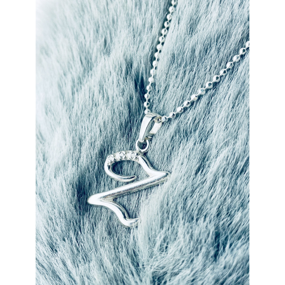 925 Silber Anhänger Buchstabe Z Kettenanhänger mit Zirkonia