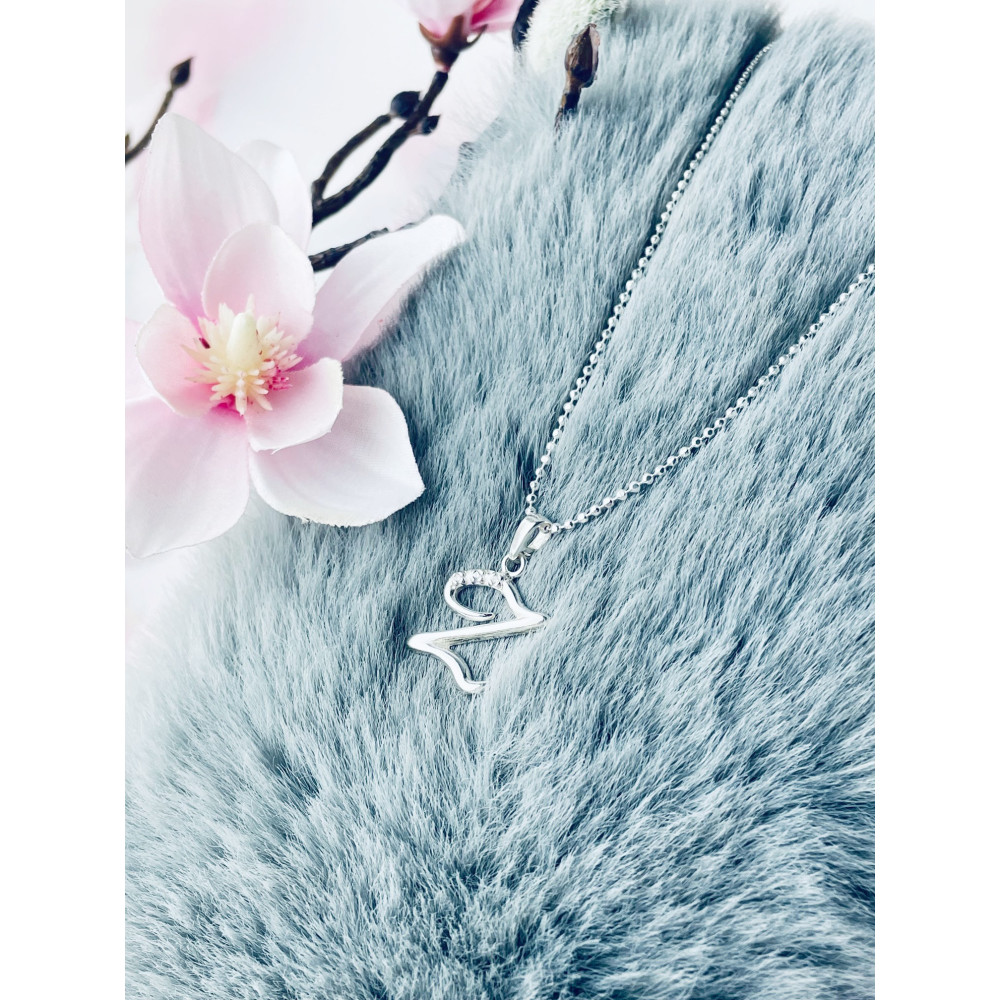 925 Silber Anhänger Buchstabe Z Kettenanhänger mit Zirkonia