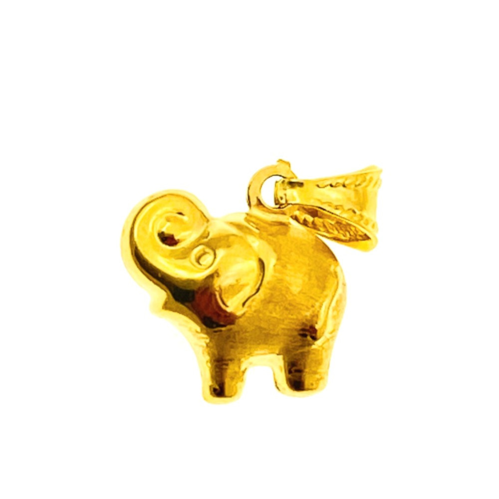Złoty wisiorek zawieszka słoń