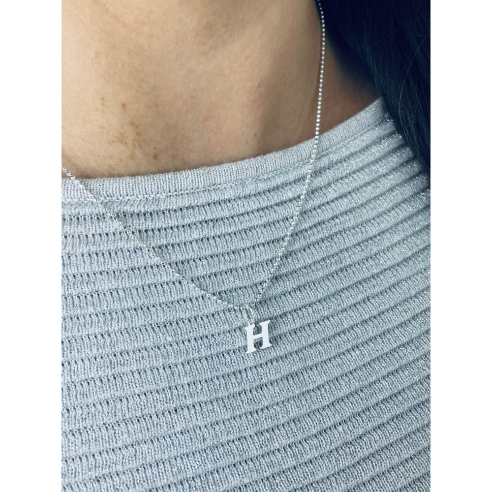 925 Silber Anhänger Buchstabe H Kettenanhänger