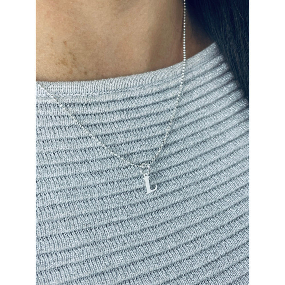 925 Silber Anhänger Buchstabe L Kettenanhänger