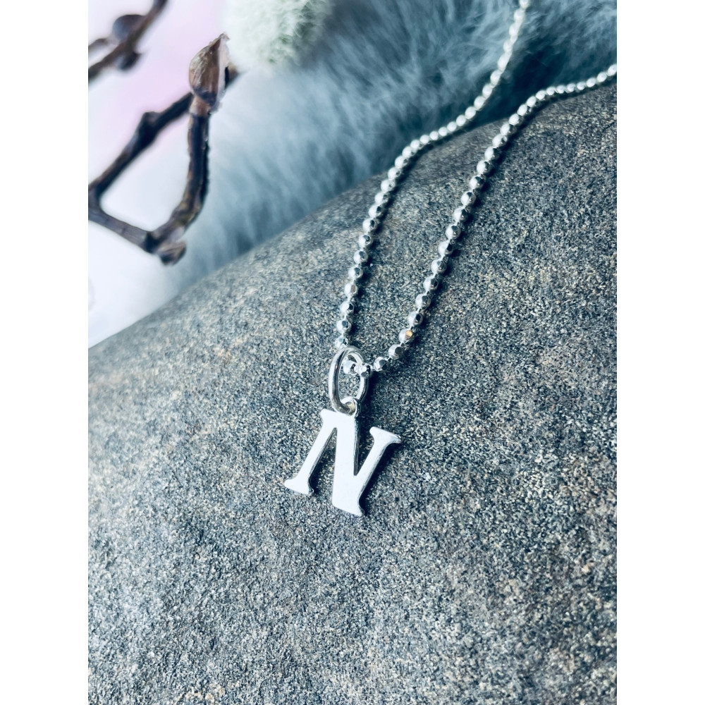 925 Silber Anhänger Buchstabe N Kettenanhänger