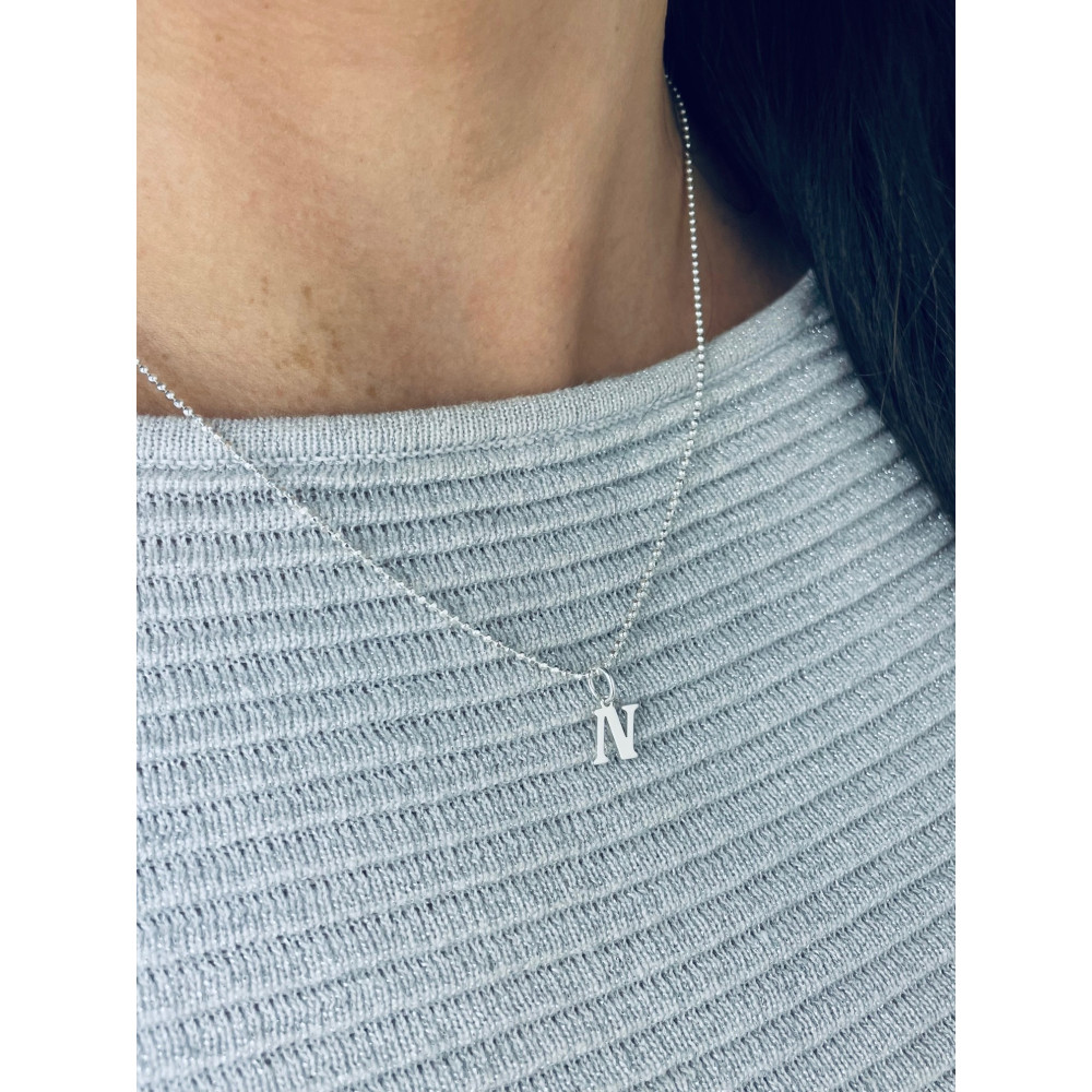 925 Silber Anhänger Buchstabe N Kettenanhänger