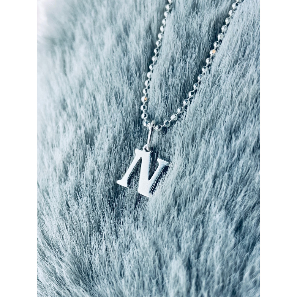 925 Silber Anhänger Buchstabe N Kettenanhänger