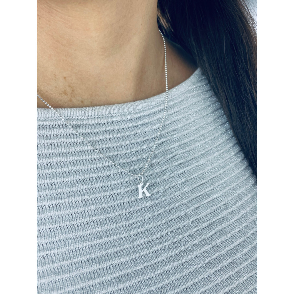 925 Silber Anhänger Buchstabe K Kettenanhänger