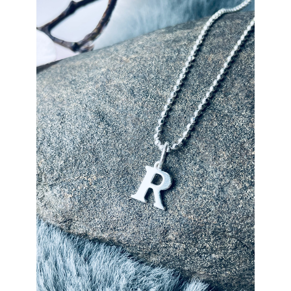 925 Silber Anhänger Buchstabe R Kettenanhänger