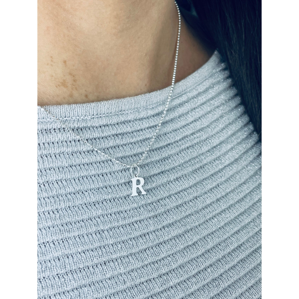 925 Silber Anhänger Buchstabe R Kettenanhänger