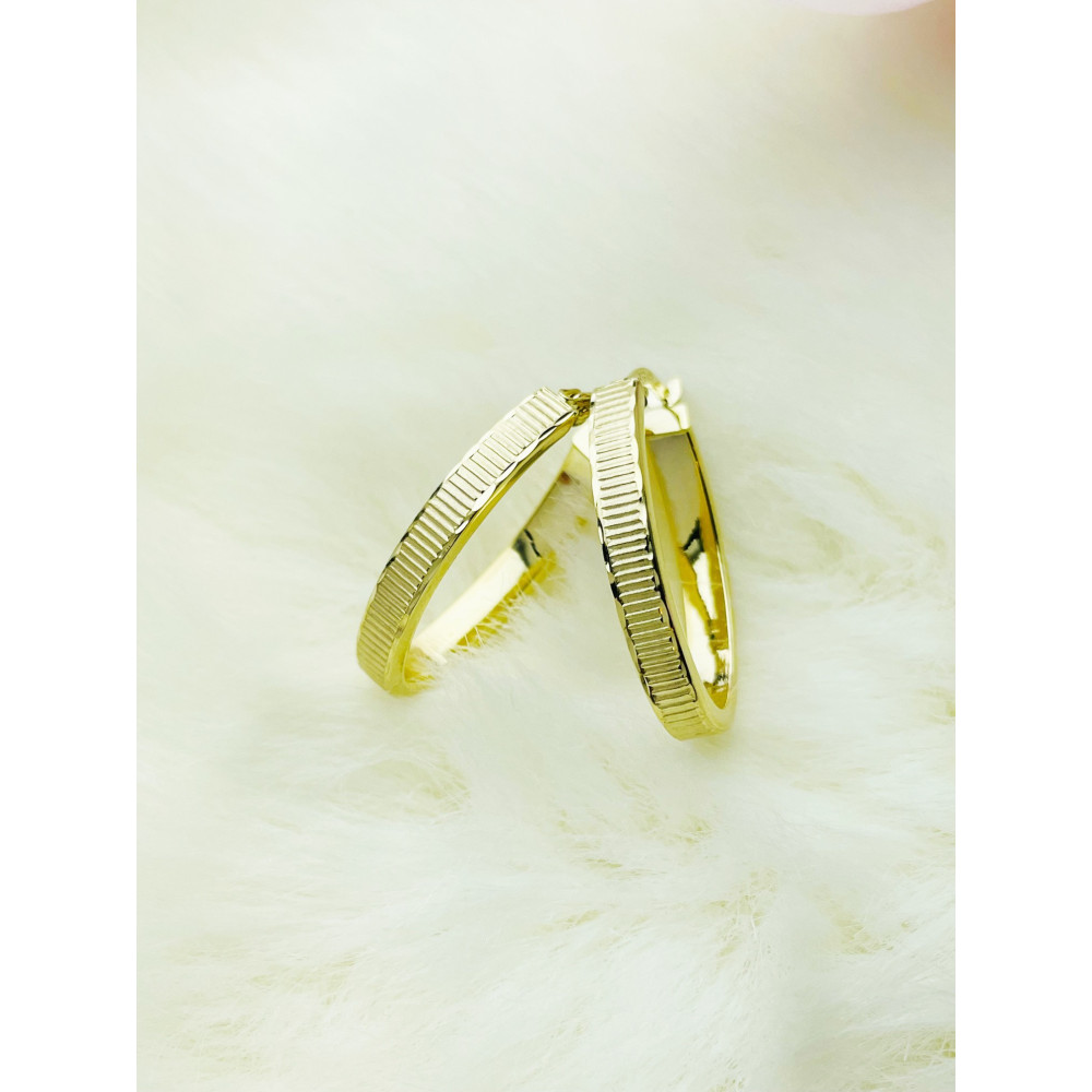 Creolen Ohrringe Ohrhänger Ohrstecker Ohrschmuck Gelbgold Paar 333er 8kt