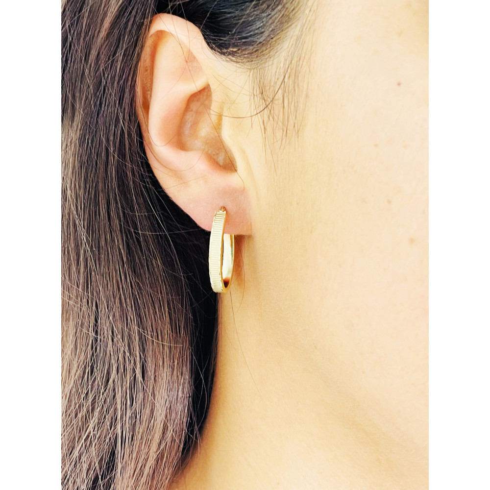 Creolen Ohrringe Ohrhänger Ohrstecker Ohrschmuck Gelbgold Paar 333er 8kt