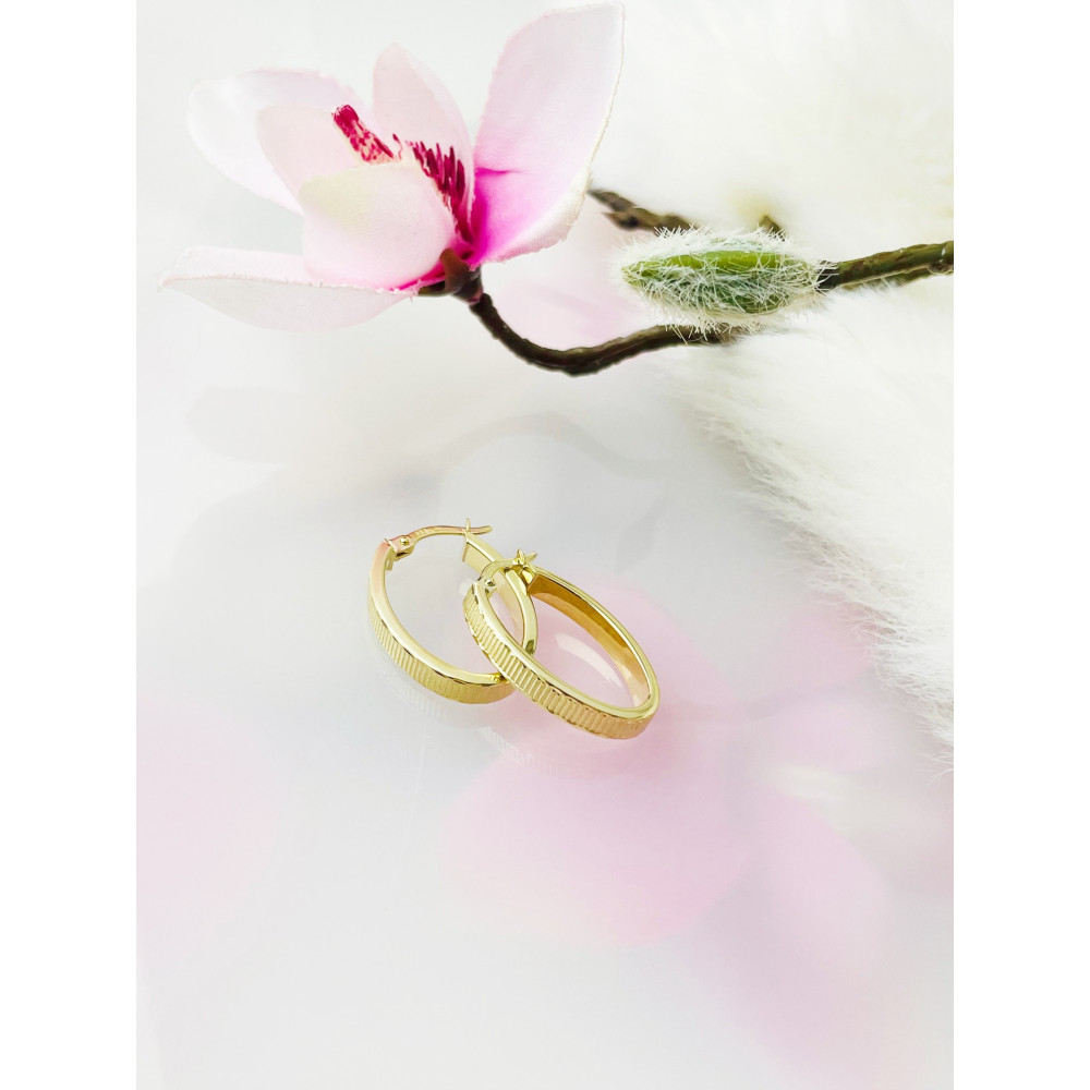 Creolen Ohrringe Ohrhänger Ohrstecker Ohrschmuck Gelbgold Paar 333er 8kt