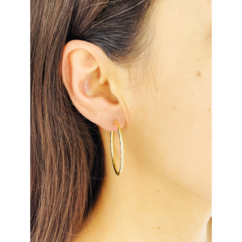 Creolen Ohrringe Ohrhänger Ohrstecker Ohrschmuck Gelbgold Paar 585er 14KT