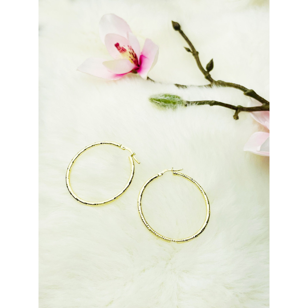 Creolen Ohrringe Ohrhänger Ohrstecker Ohrschmuck Gelbgold Paar 585er 14KT