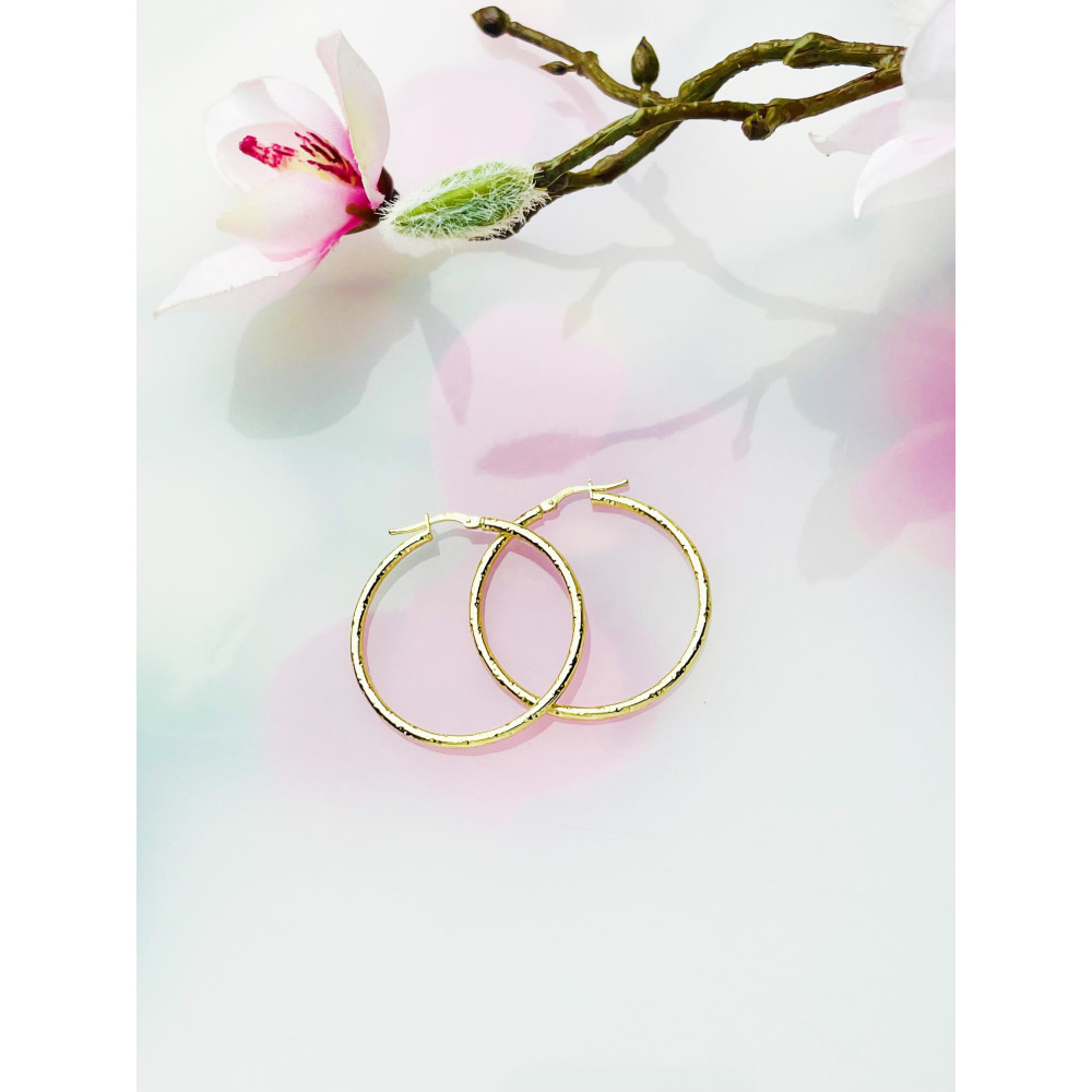 Creolen Ohrringe Ohrhänger Ohrstecker Ohrschmuck Gelbgold Paar 585er 14KT