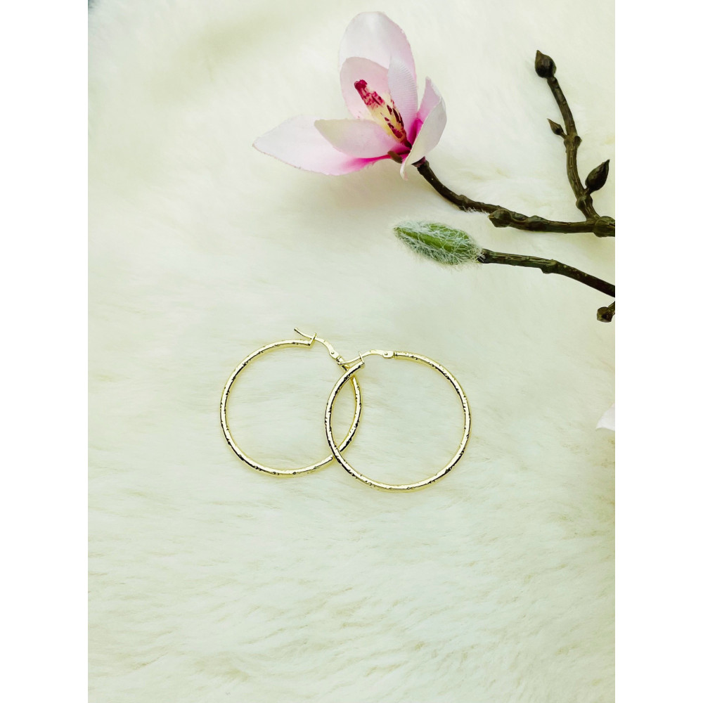 Creolen Ohrringe Ohrhänger Ohrstecker Ohrschmuck Gelbgold Paar 585er 14KT