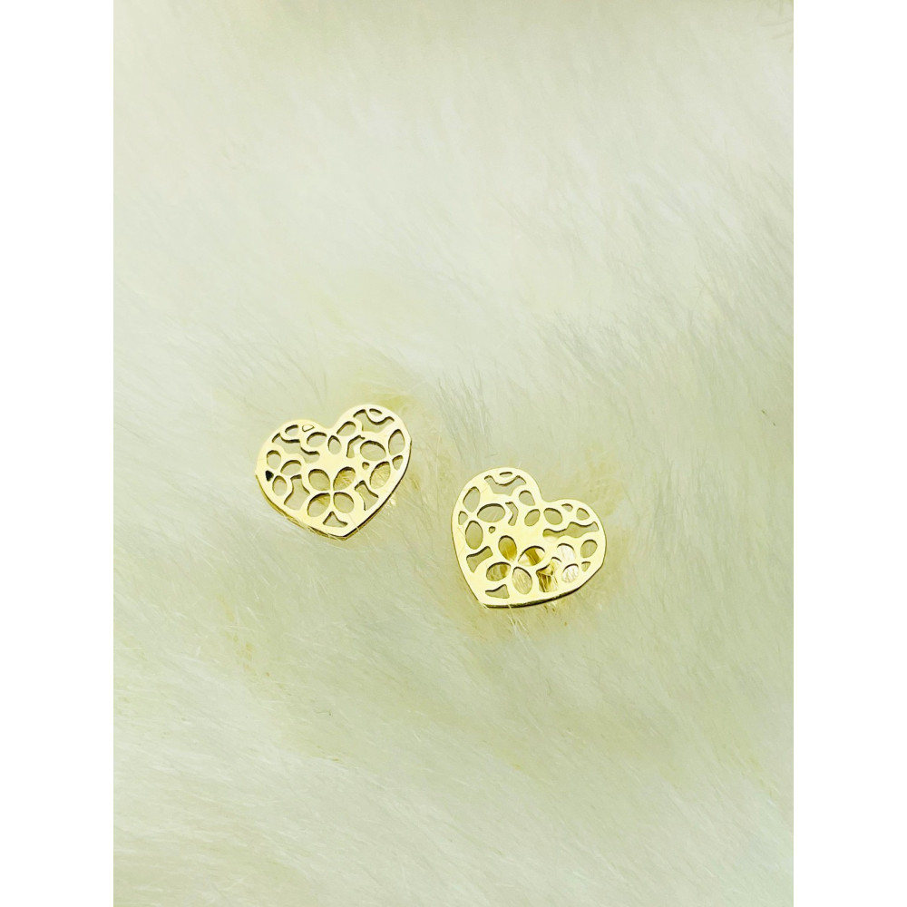 Gold Ohrringe Herzen Ohrhänger Ohrstecker Ohrschmuck Gelbgold