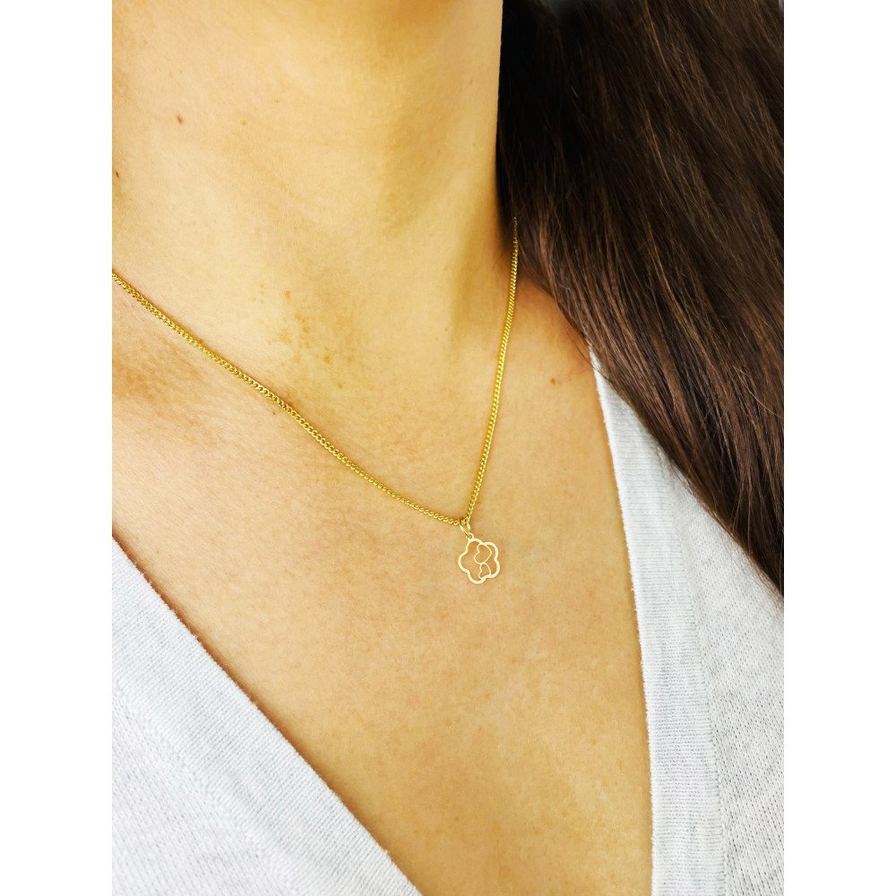 Anhänger Kettenanhänger Gelbgold Goldanhänger Herz  vierblättriges Kleeblatt 585er 14KT