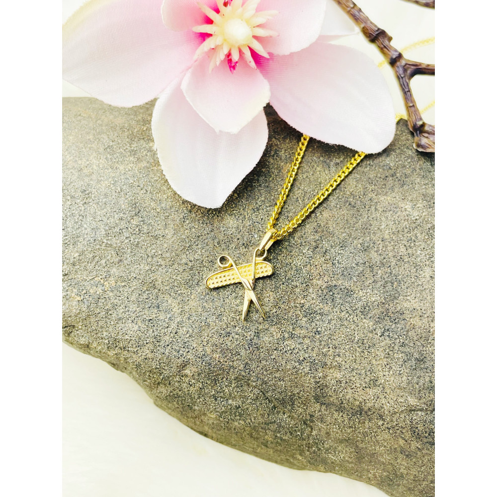 copy of Złoty wisiorek zawieszka rozeta ażurowa