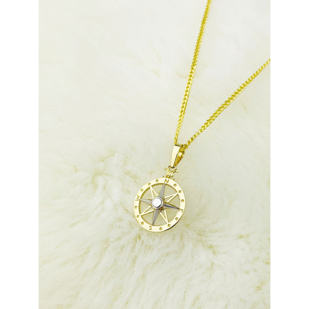 copy of Złoty wisiorek zawieszka rozeta ażurowa