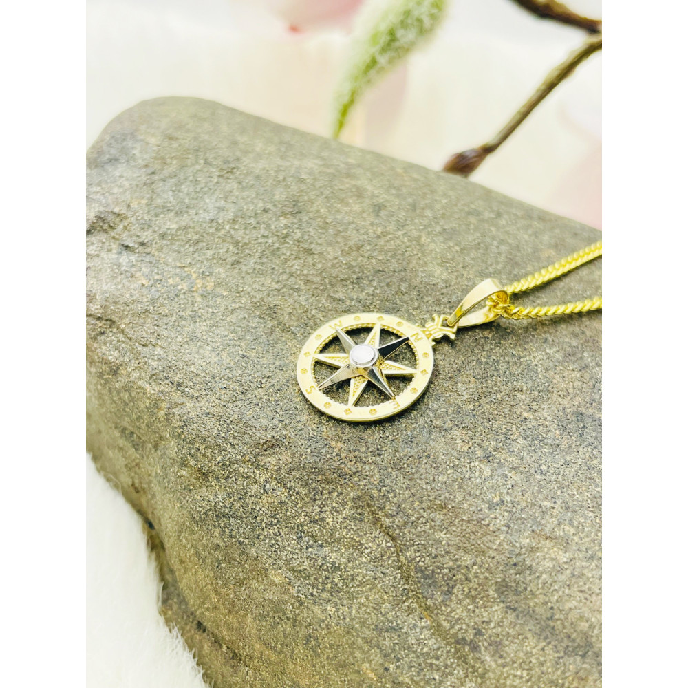 copy of Złoty wisiorek zawieszka rozeta ażurowa