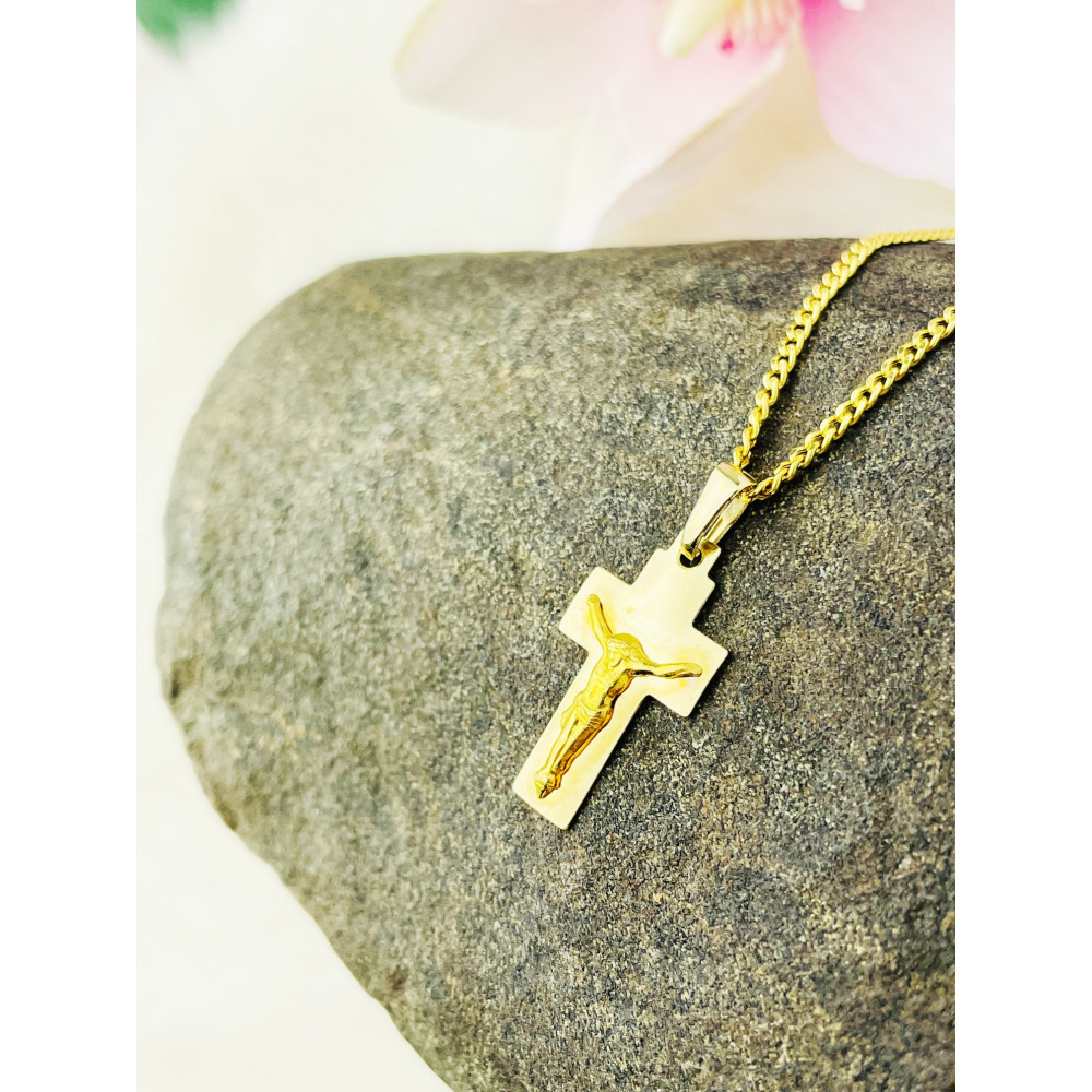 Goldanhänger Kettenanhänger Gold Anhänger Kreuz Goldkreuz Gelbgold 585er