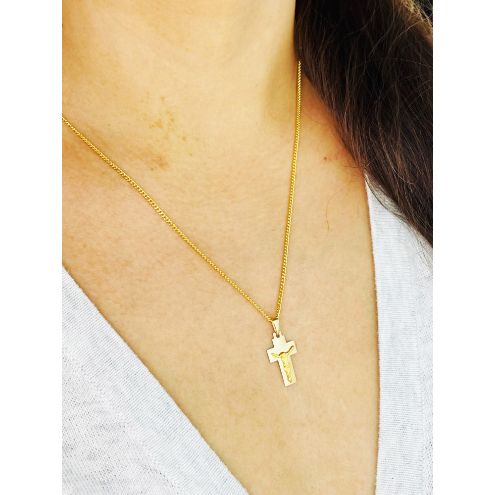 Goldanhänger Kettenanhänger Gold Anhänger Kreuz Goldkreuz Gelbgold 585er