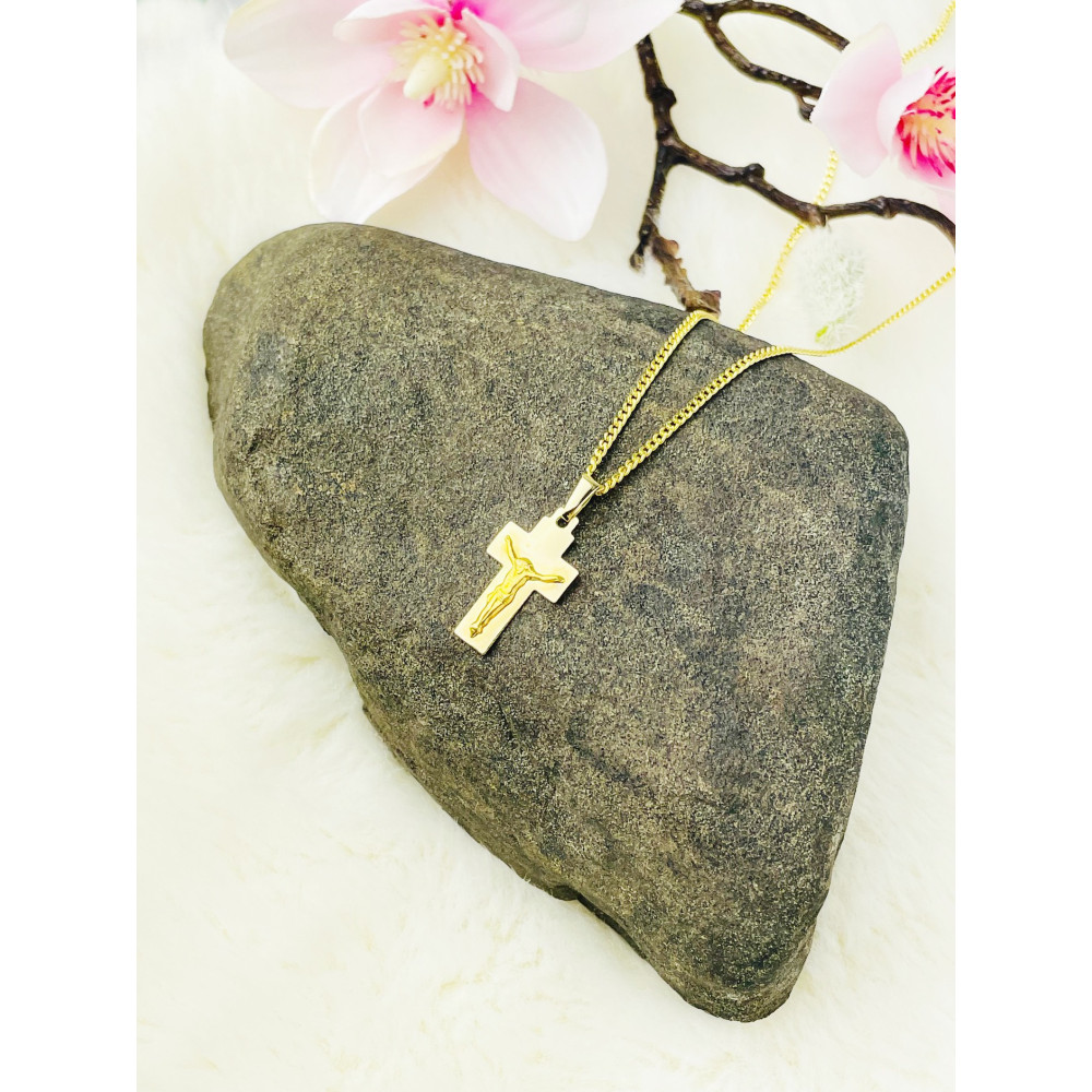 Goldanhänger Kreuz Goldkreuz Gelbgold 585er