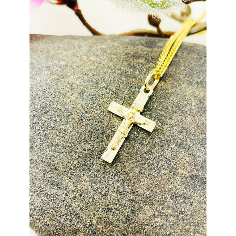 Goldanhänger Kettenanhänger Gold Anhänger Kreuz Goldkreuz Gelbgold 585er