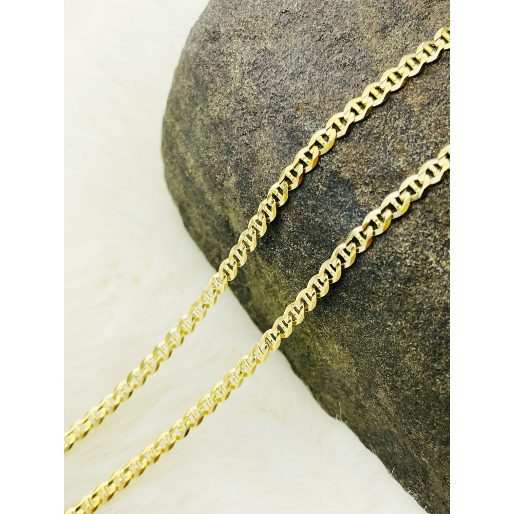 Goldkette Halskette Kette Panzerkette Colier Cuban Gelbgold