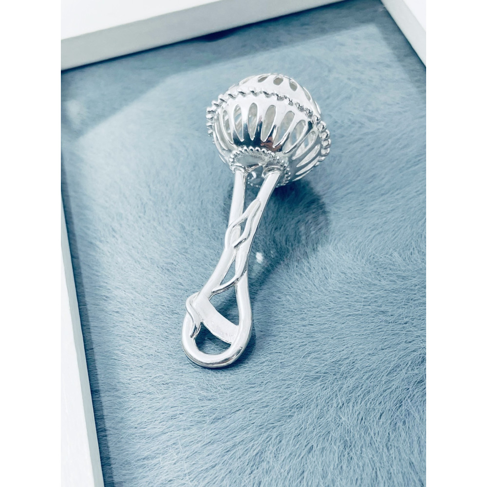 Silber Babyrassel