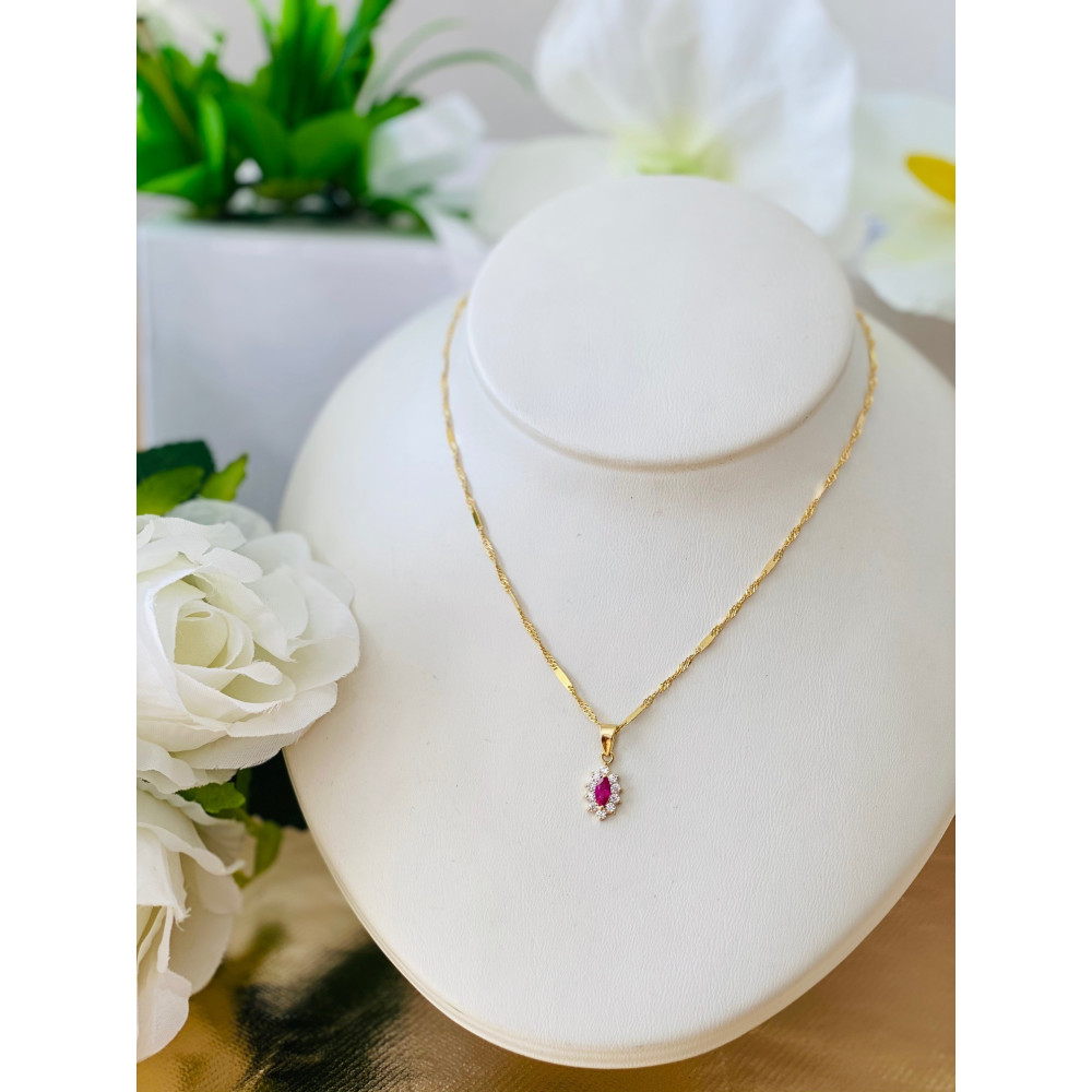 copy of Złoty wisiorek zawieszka rozeta ażurowa