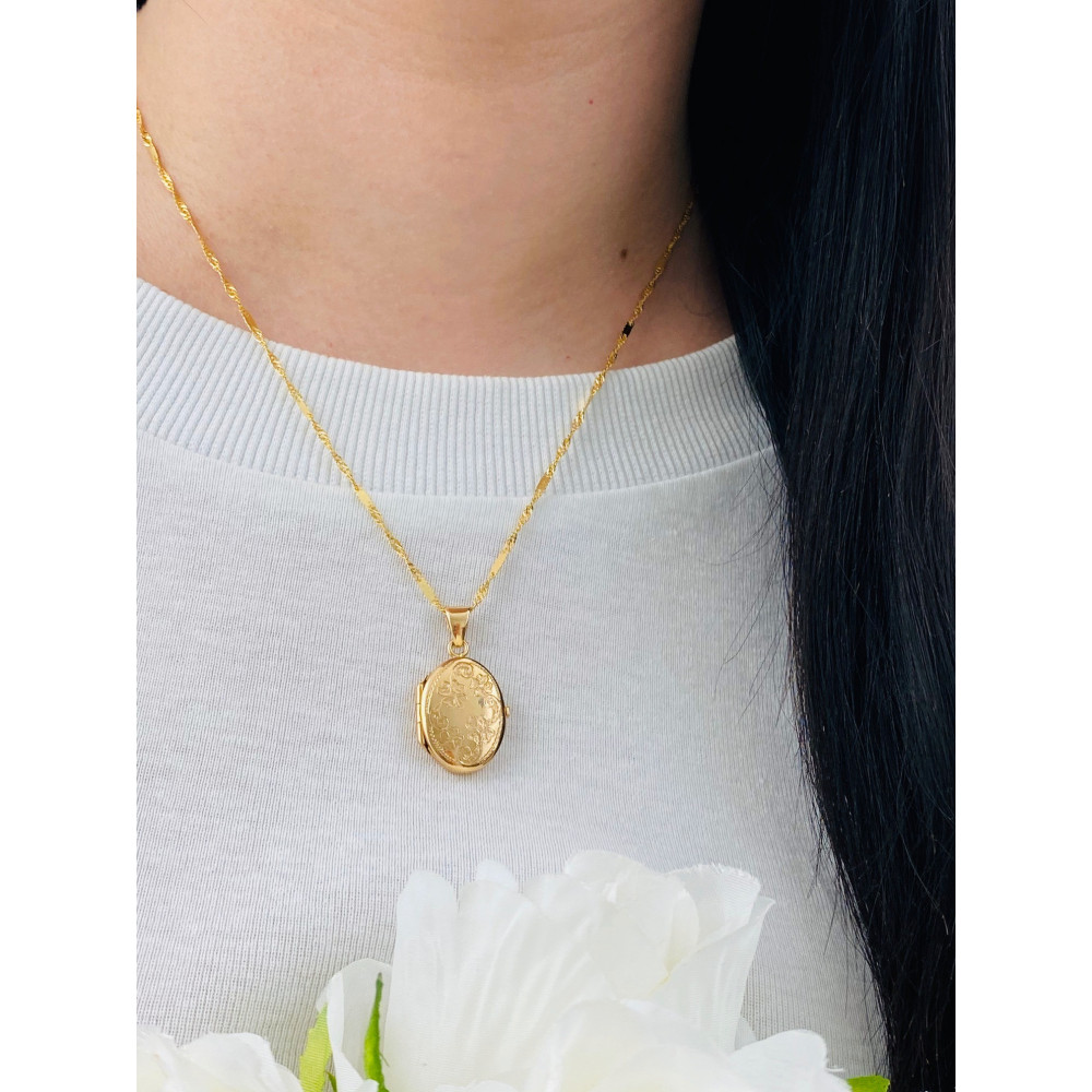 Złoty wisiorek zawieszka puzderko sekretnik