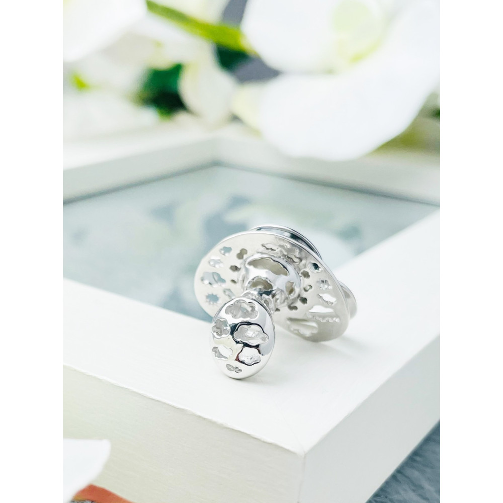 Silber baby schnuller mit Zirkonia