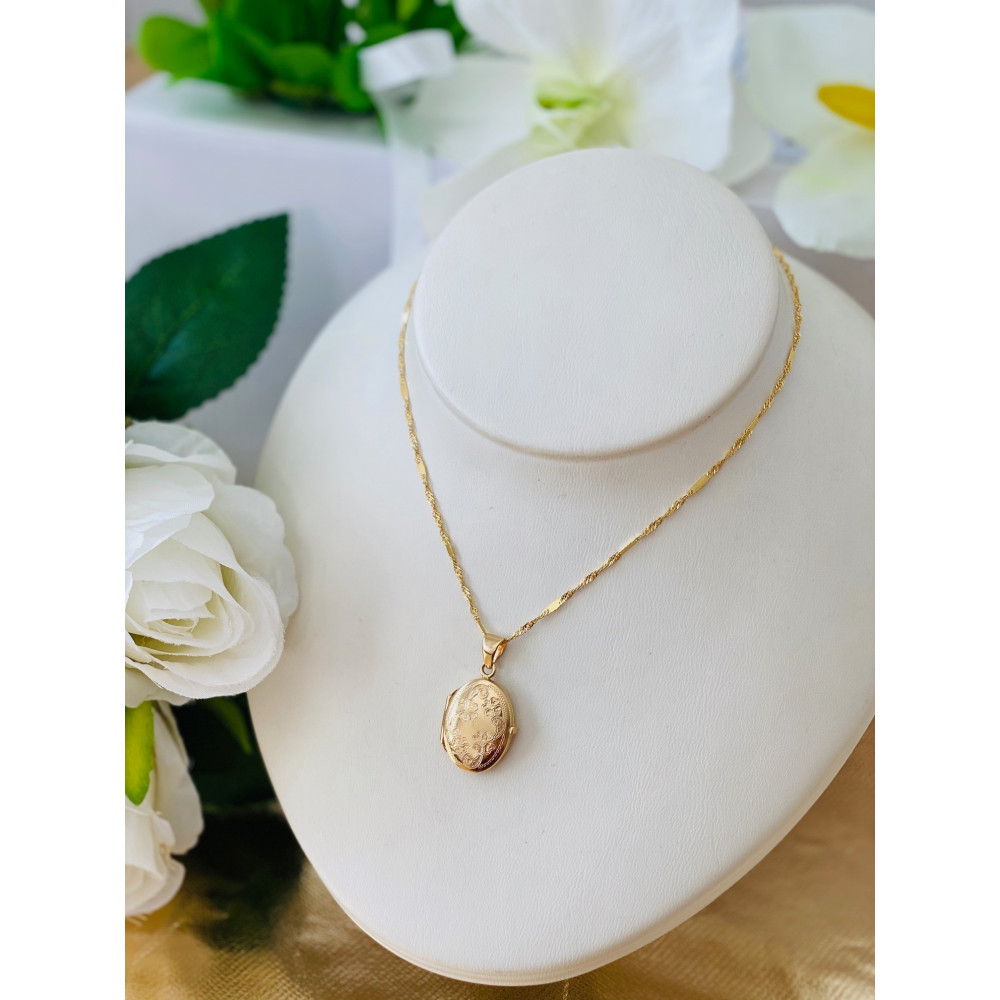 Złoty wisiorek zawieszka puzderko sekretnik