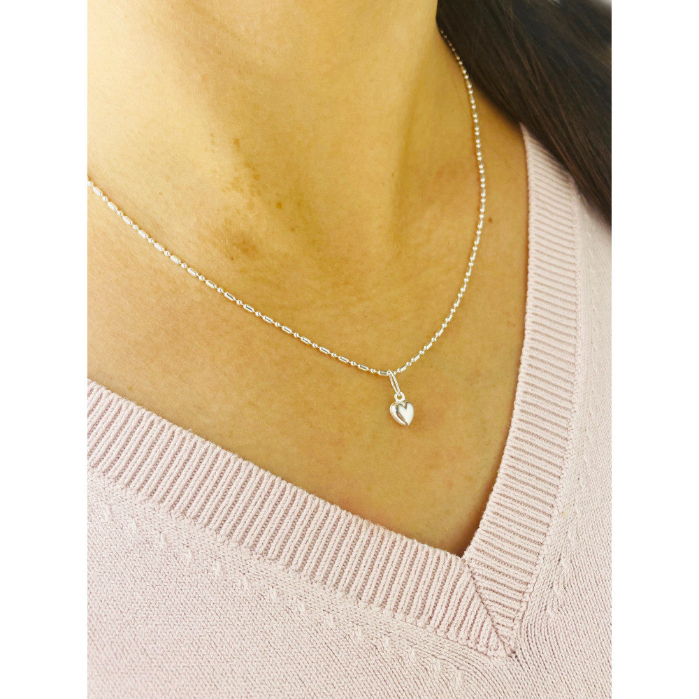 Silber Damen Medaillon Anhänger Herz