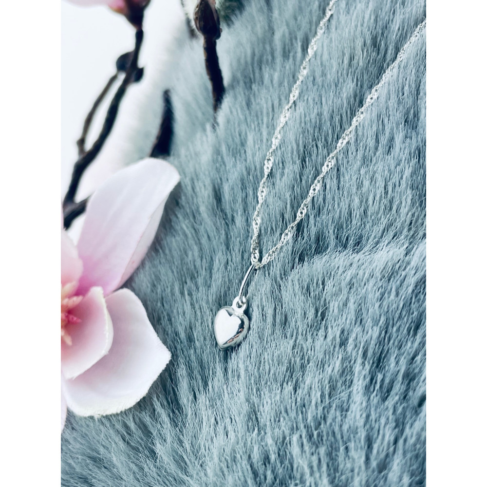 Srebrny wisiorek zawieszka serce serduszko polerowane