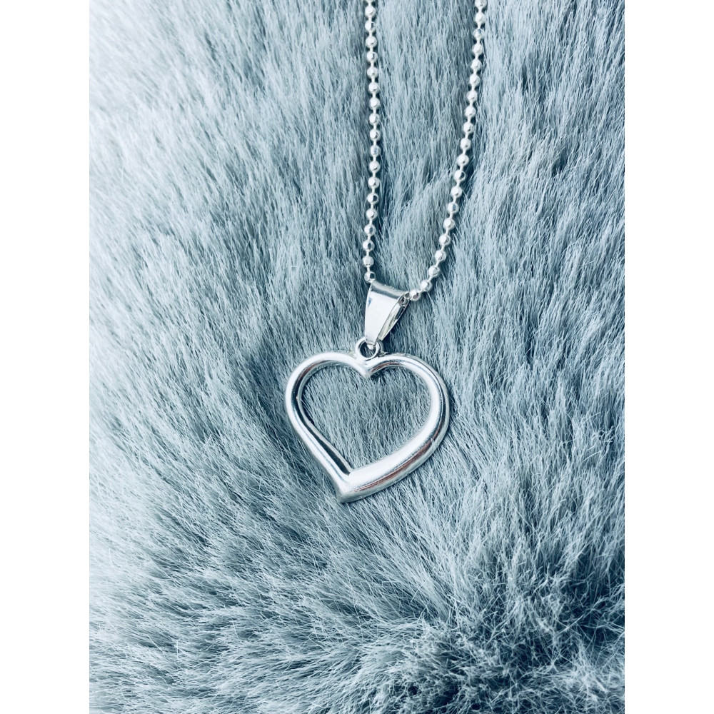 Silber Damen Medaillon Anhänger Herz