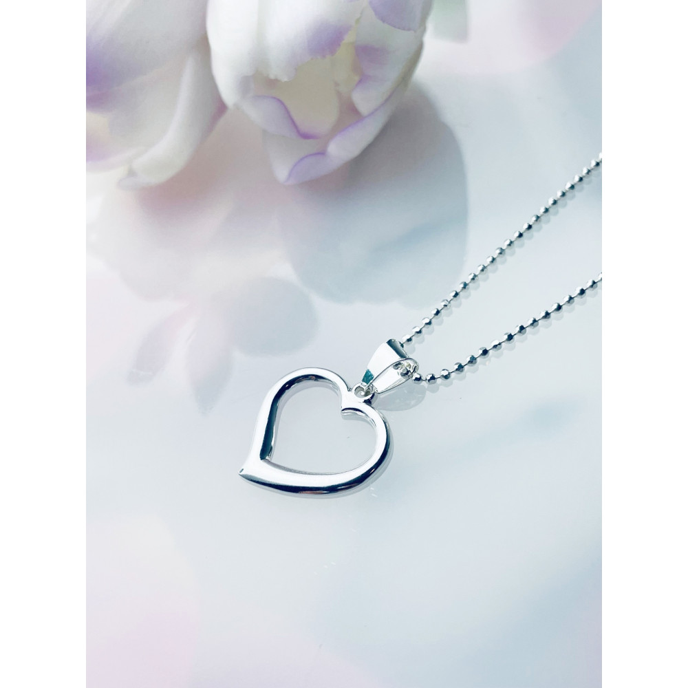 Srebrny wisiorek zawieszka serce serduszko polerowane