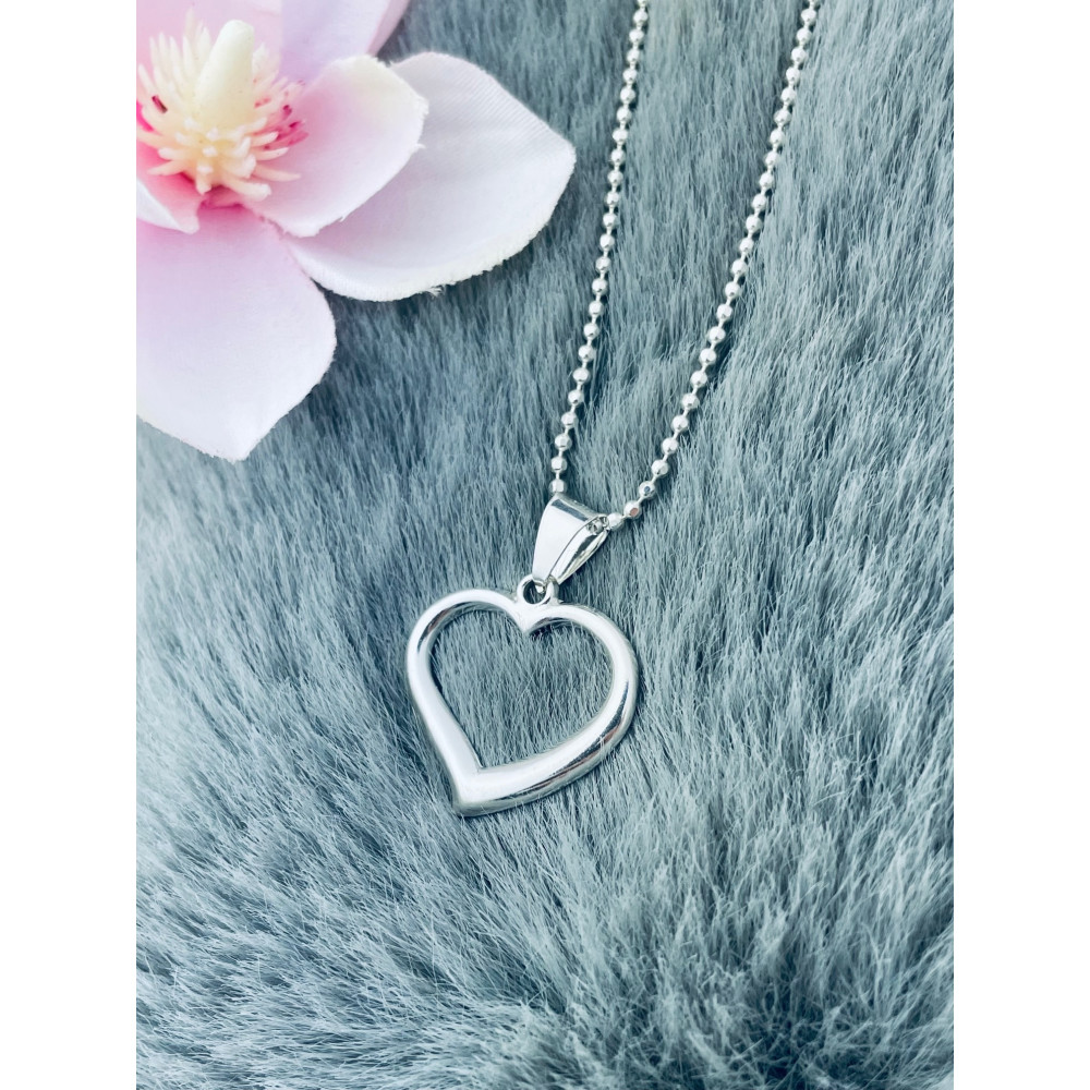 Silber Damen Medaillon Anhänger Herz