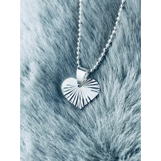 Silber Damen Medaillon Anhänger Herz