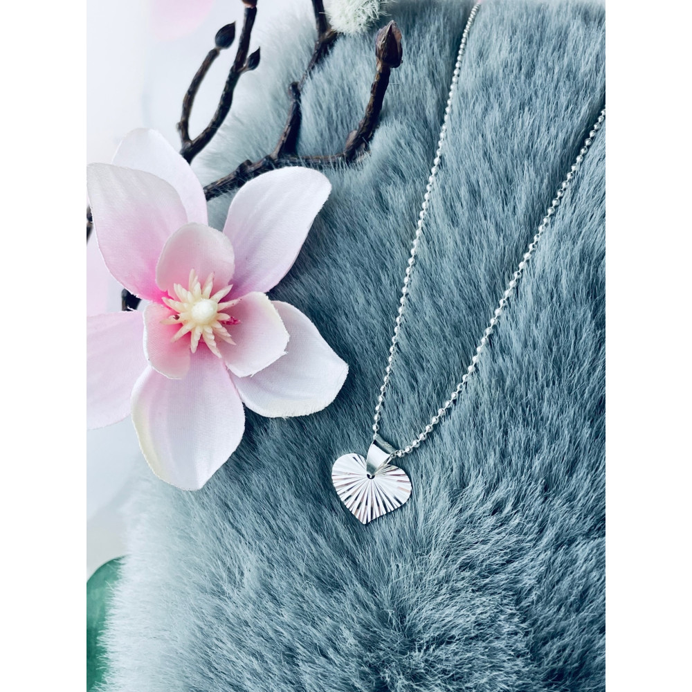 Silber Damen Medaillon Anhänger Herz