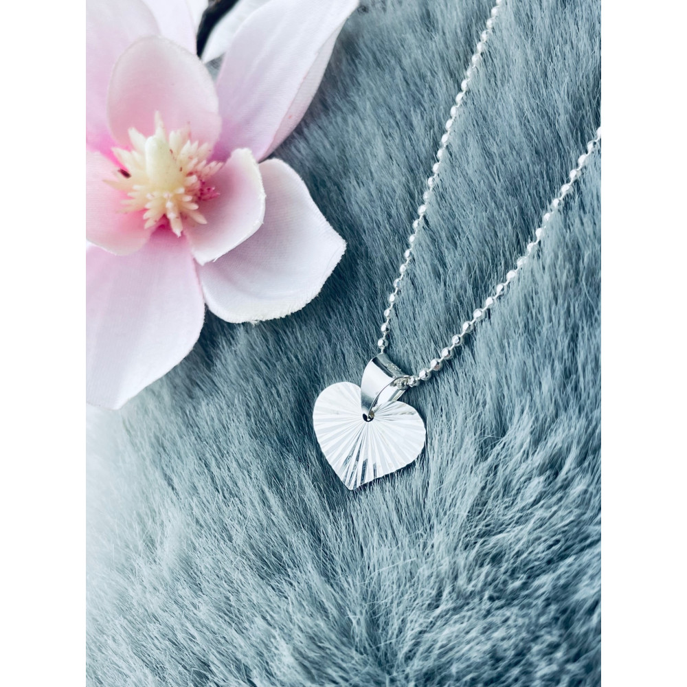 Silber Damen Medaillon Anhänger Herz