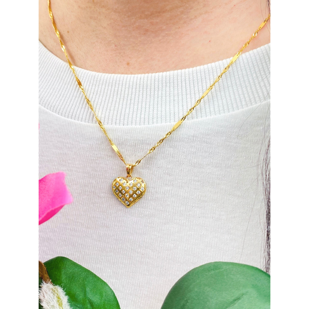 Anhänger Kettenanhänger Gold Goldanhänger Herz 585er 14KT