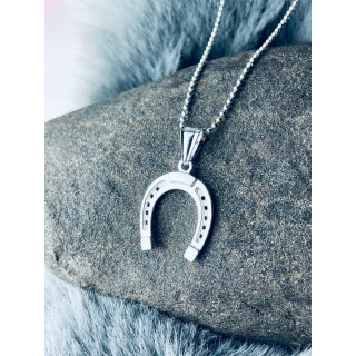 Srebrny wisiorek zawieszka podkowa