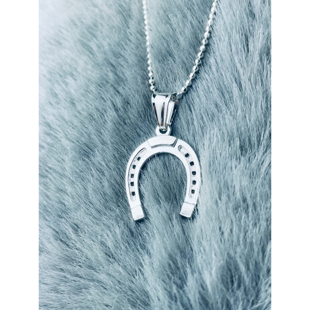 Srebrny wisiorek zawieszka podkowa