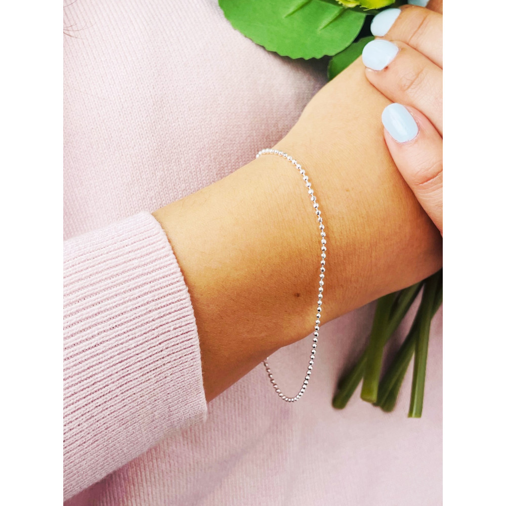 925 Silber Kugel Armband