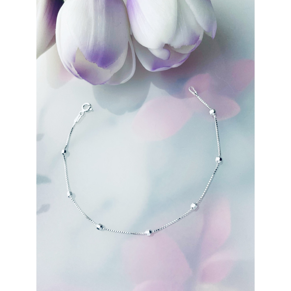 925 Silber Kugel Armband