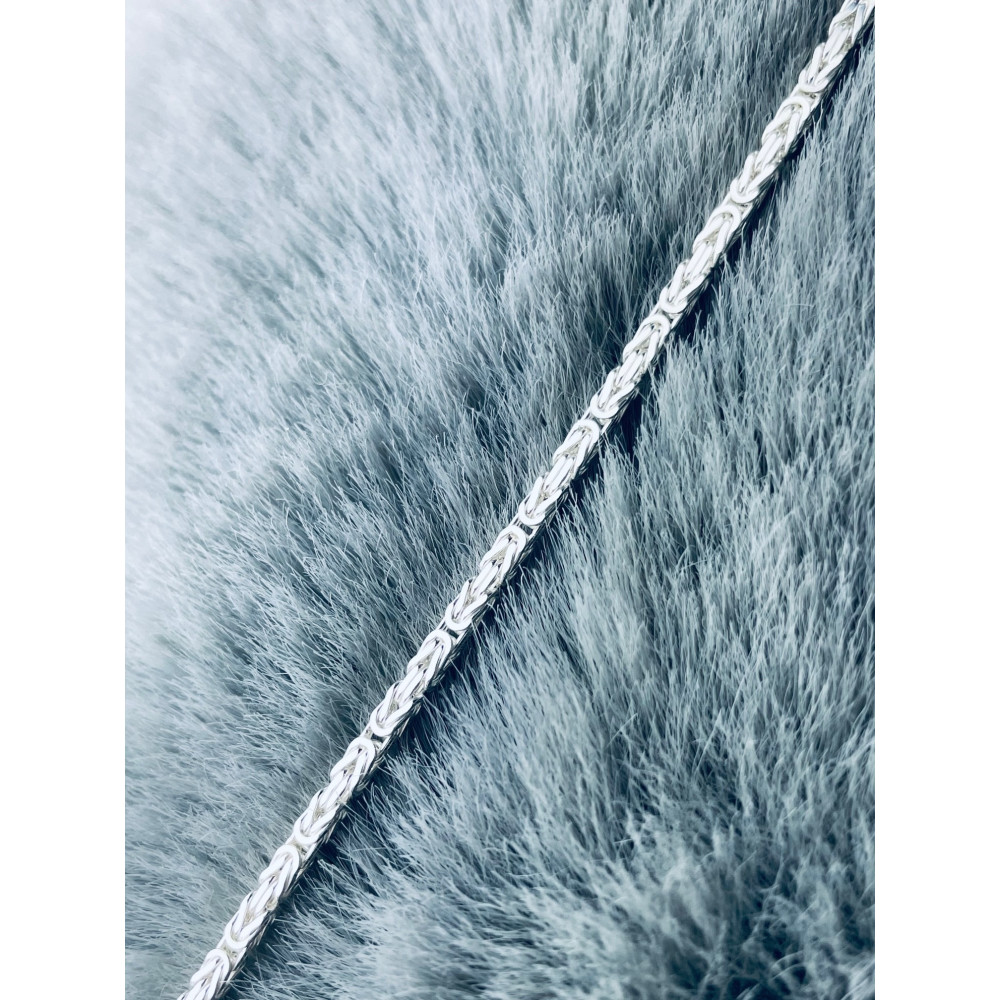 Srebrna bransoletka splot Królewski Bizantyjski