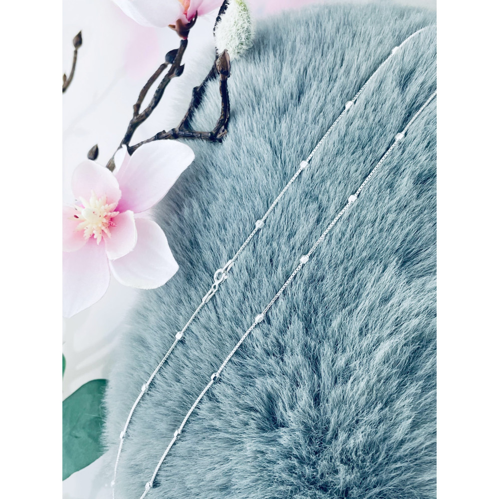 925 Silber Halskette Collier Kugelkette