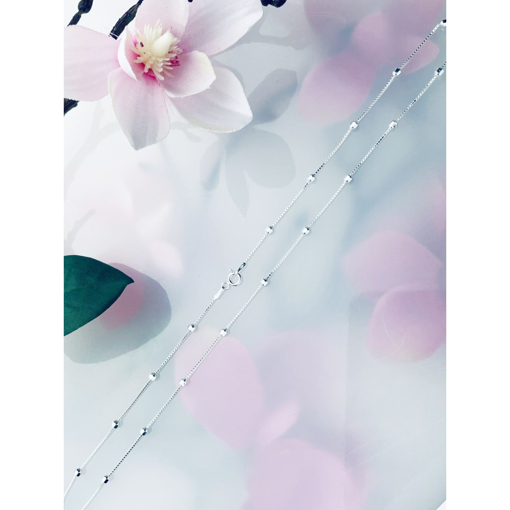 925 Silber Halskette Collier Kugelkette